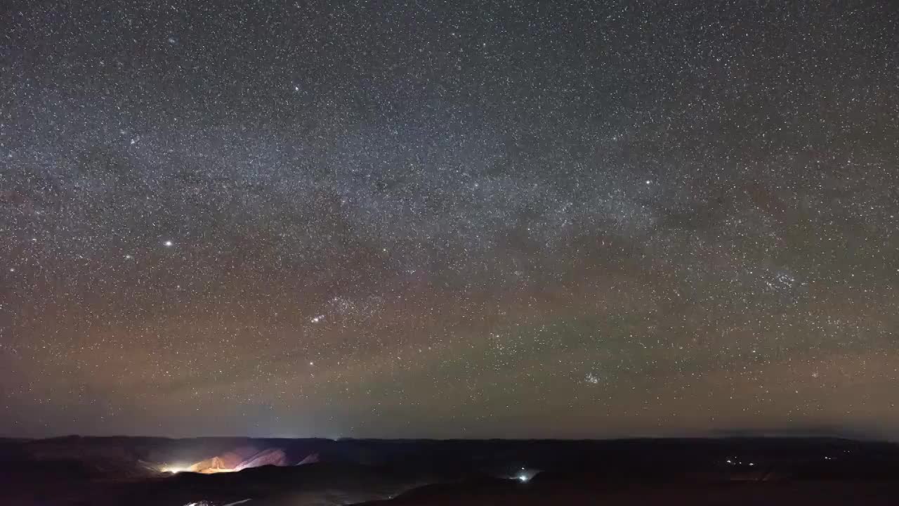 塔公草原双子座流星雨视频素材