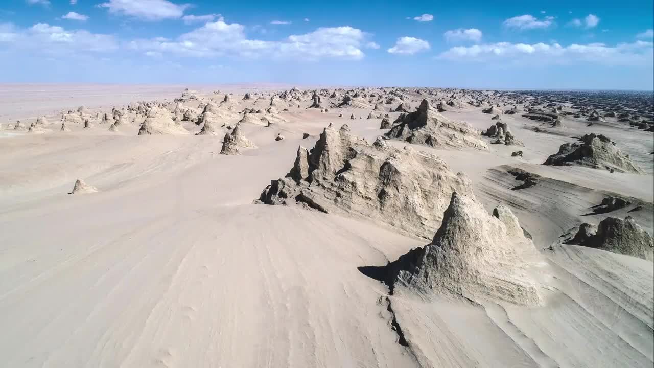 青海海西俄博梁魔鬼城风光视频素材