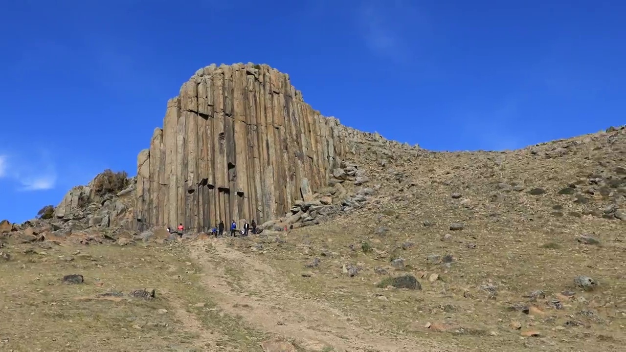 内蒙古锡林郭勒太仆寺旗石条山火山遗迹视频素材