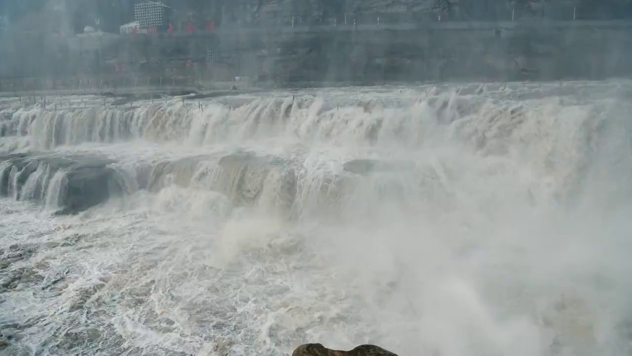 中国陕西省山西省壶口瀑布景区视频素材