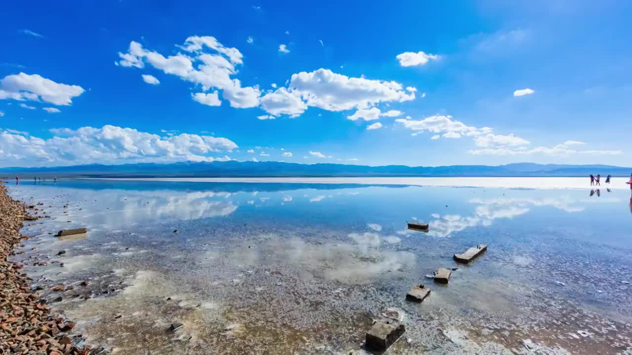 茶卡盐湖视频素材