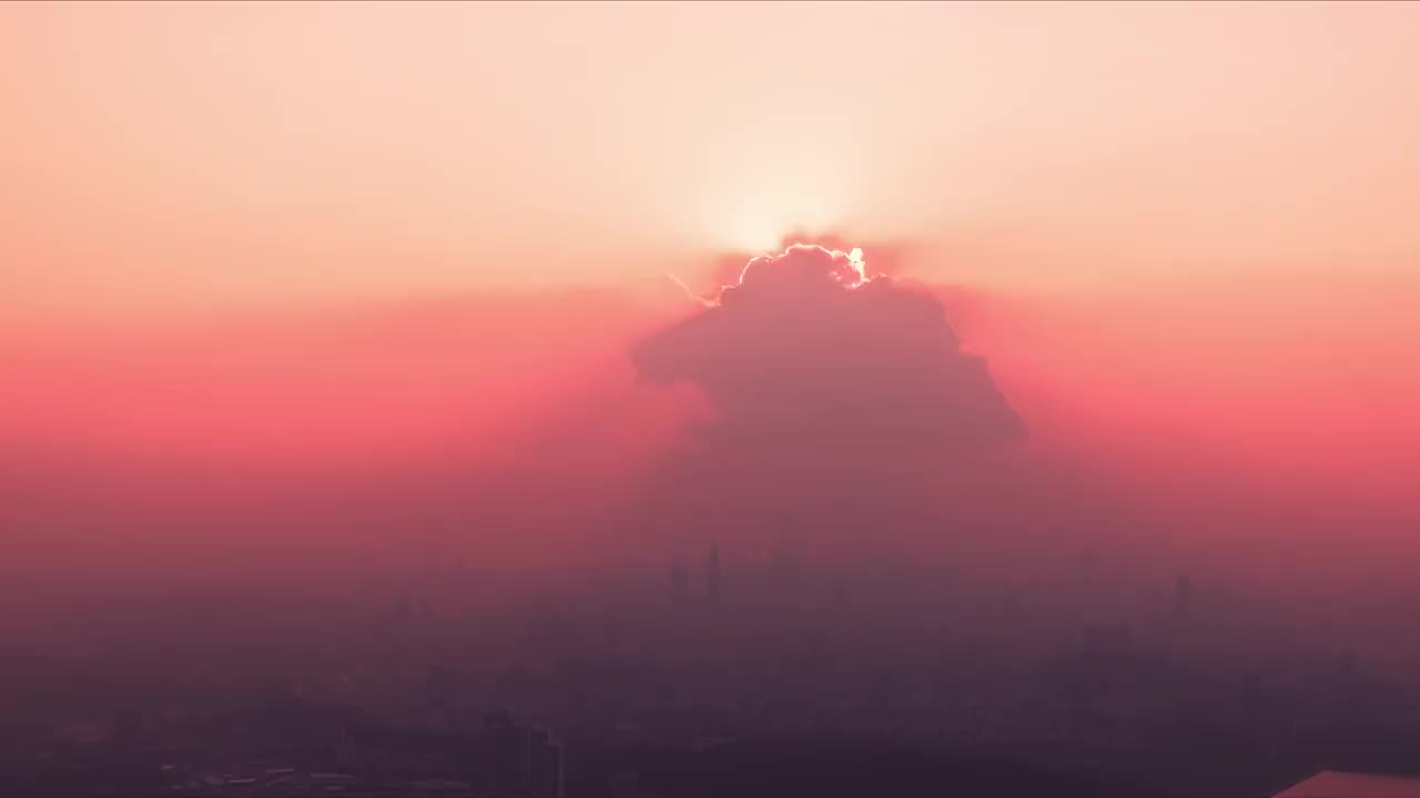 深圳梧桐山日落延时视频素材