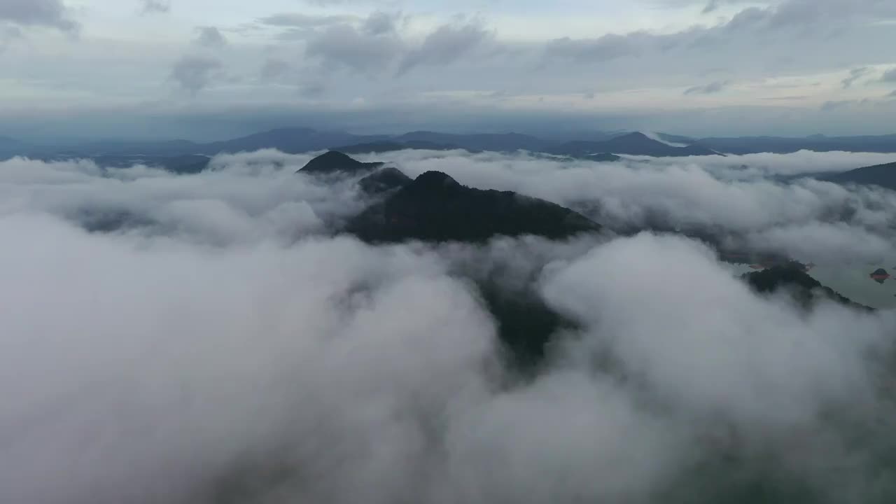 广州从化流溪河水库日出-4K视频素材