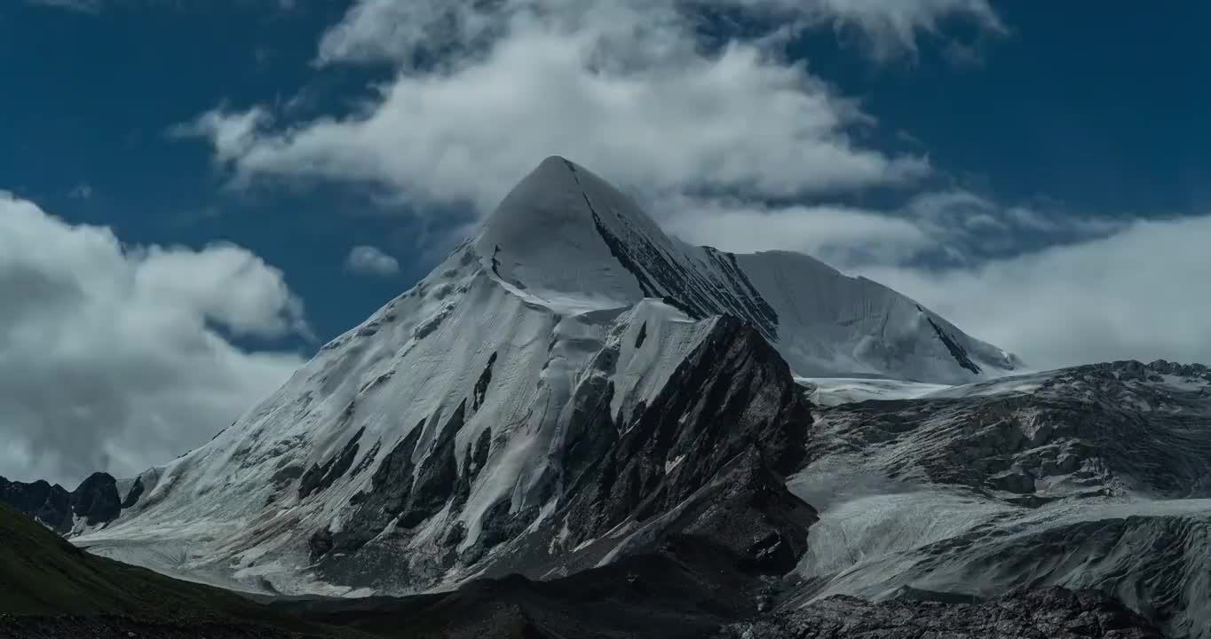 萨普神山雪山日出延时摄影视频下载