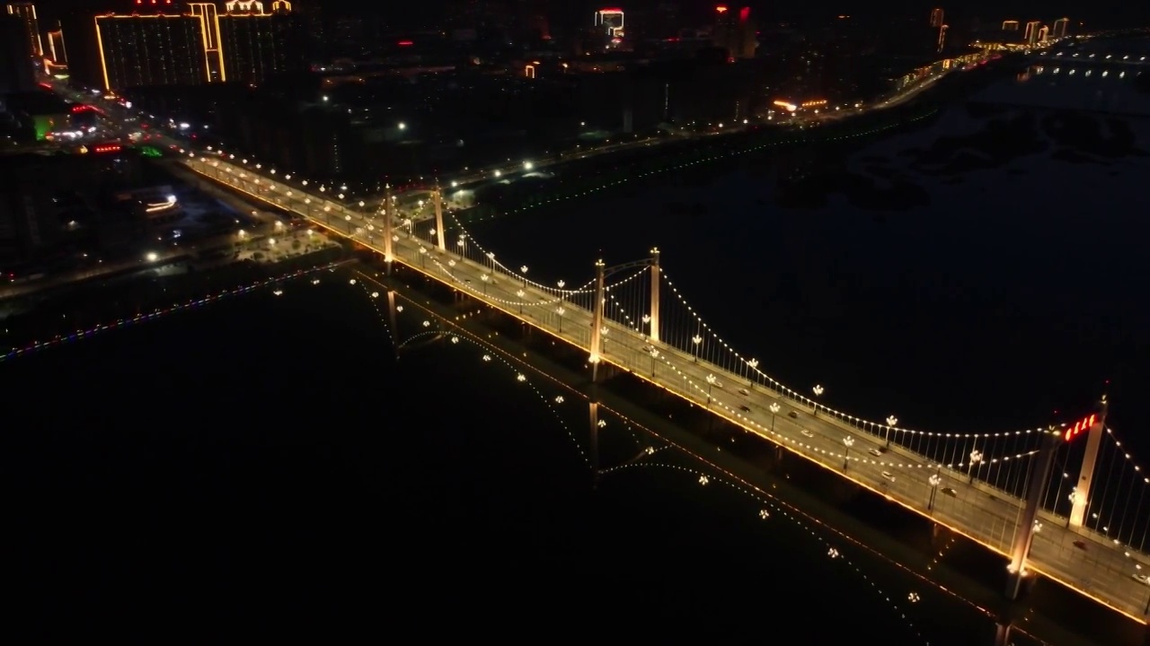 洛阳锦龙大桥夜景视频素材