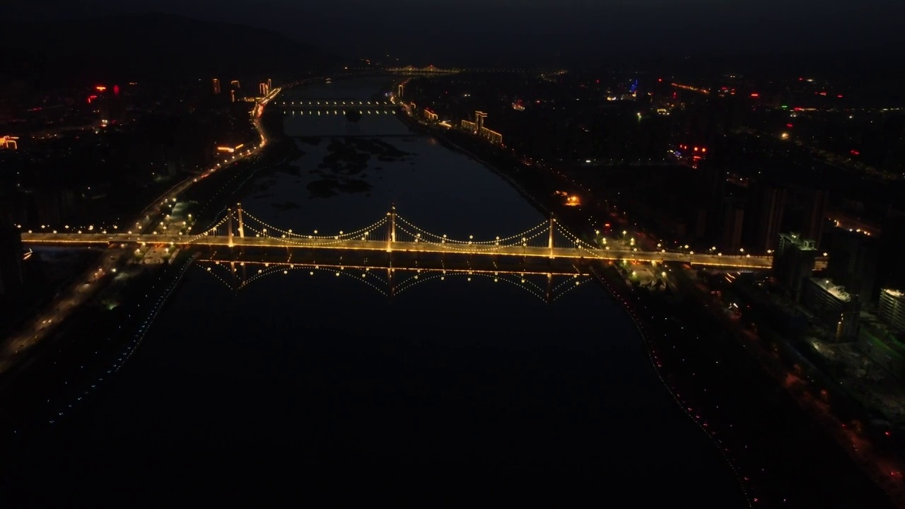 洛阳锦龙大桥夜景视频素材