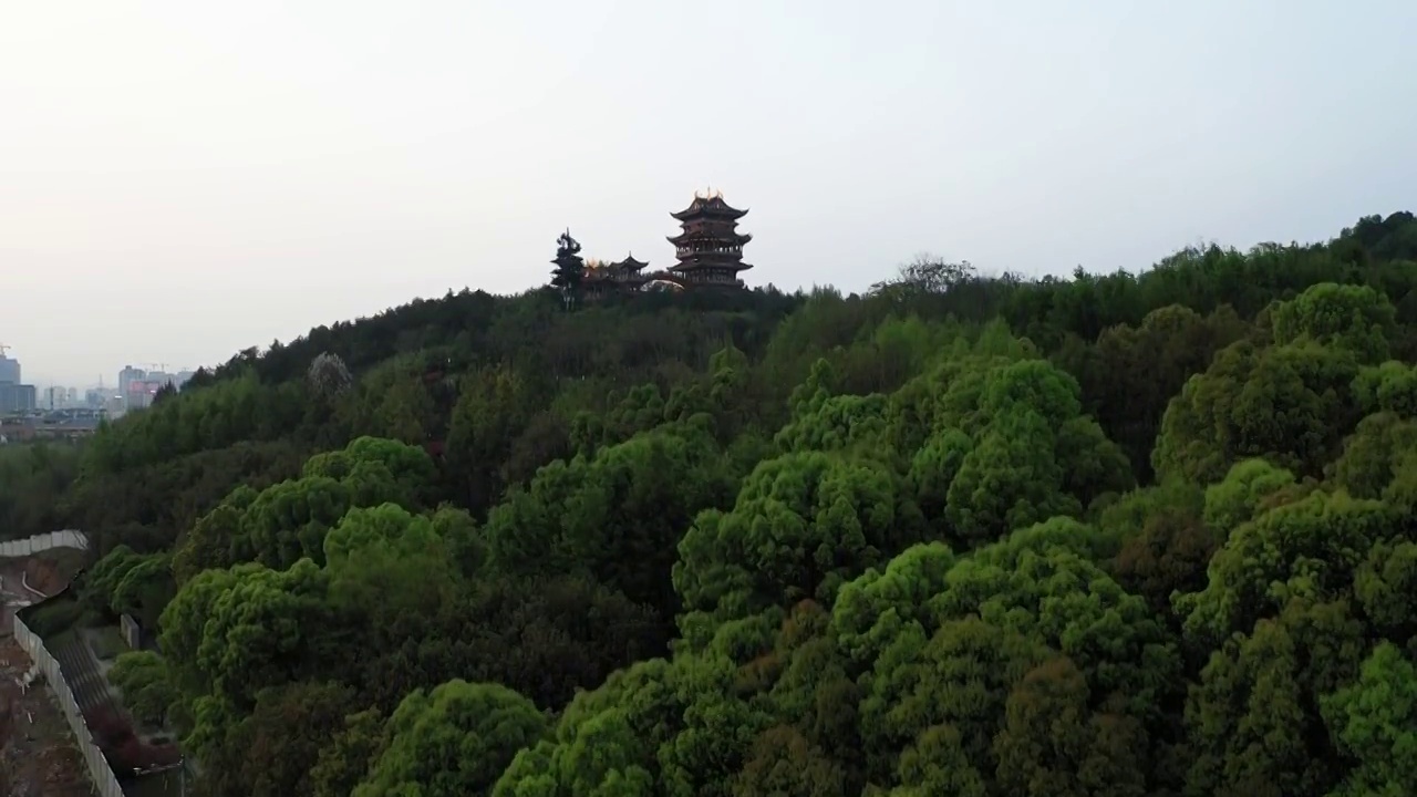 义乌市鸡鸣阁日景13视频素材