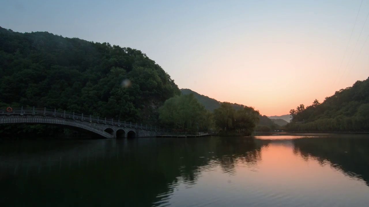 重渡沟日出视频素材