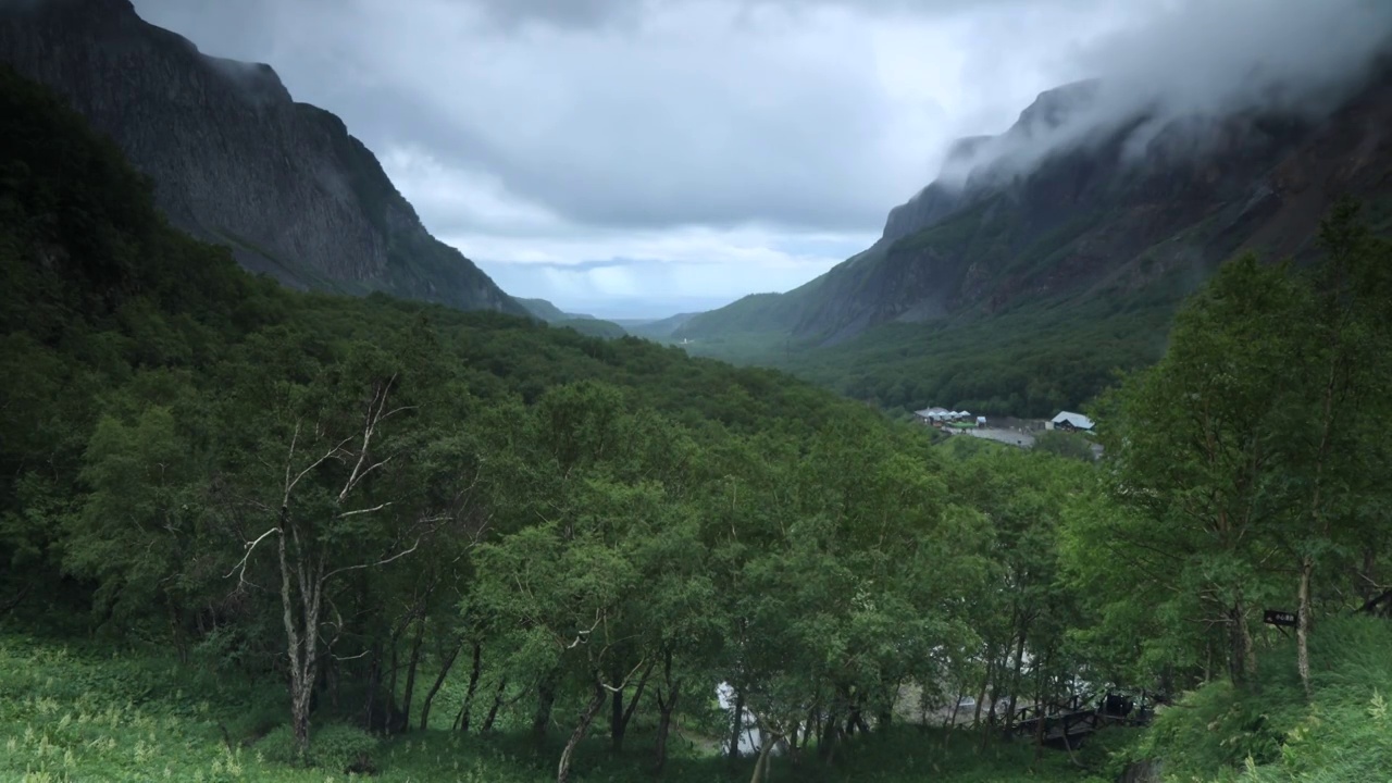 吉林长白山大峡谷延时风光视频素材