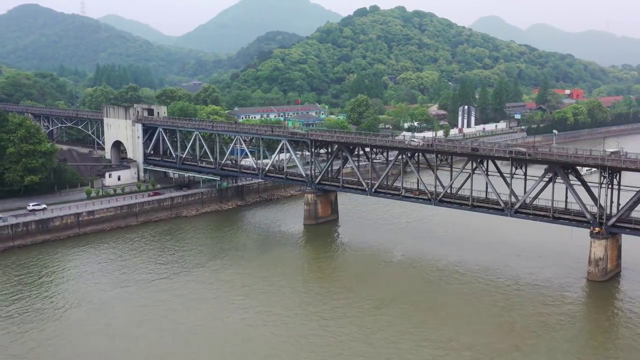 浙江杭州钱塘江大桥视频素材