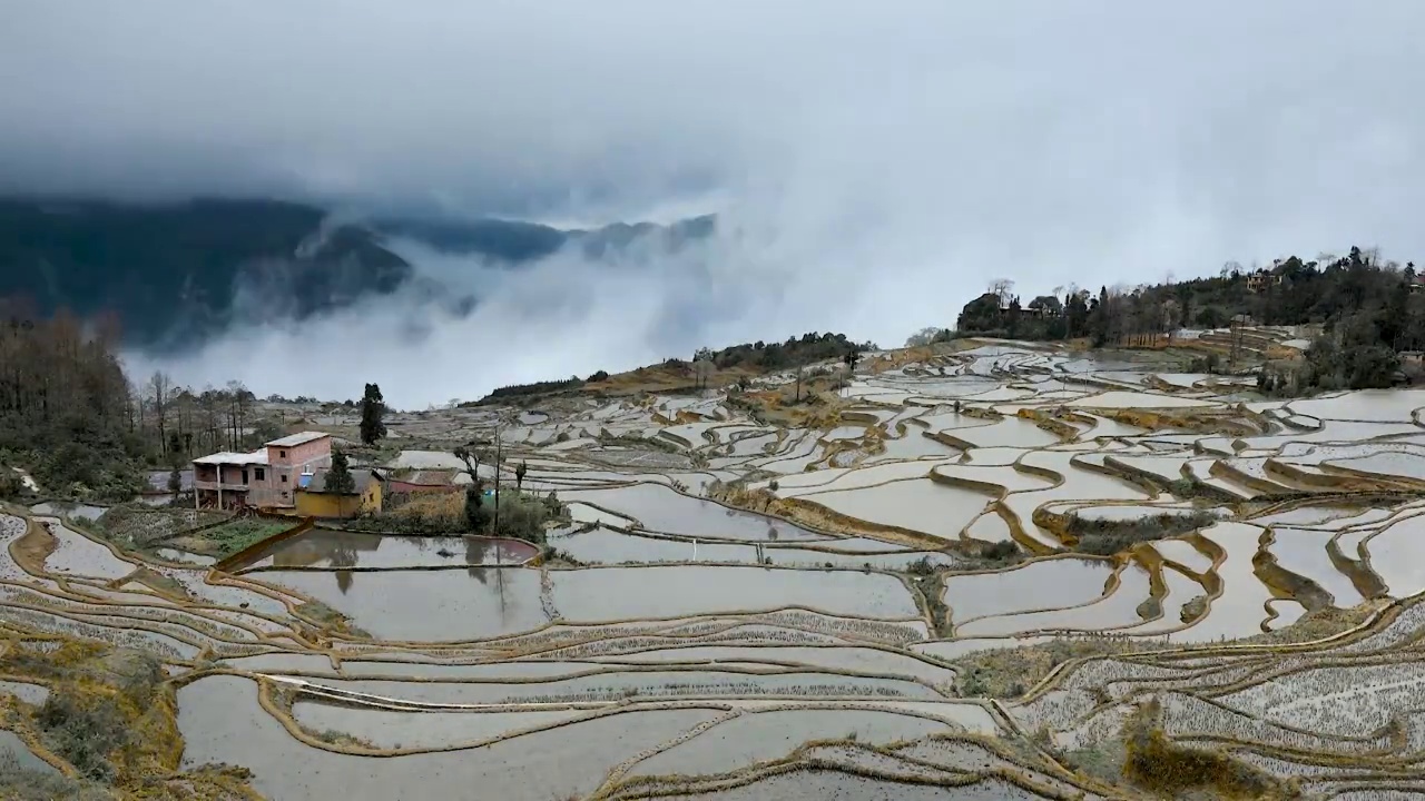 云南元阳梯田延时视频素材