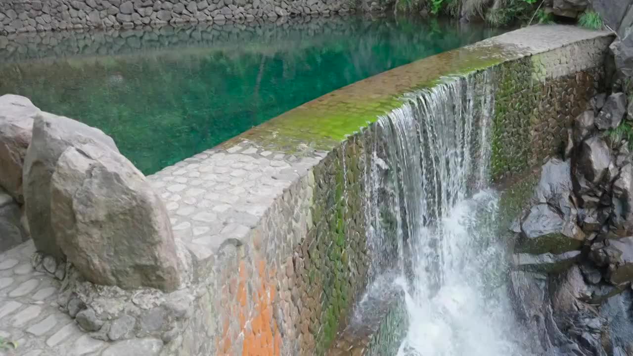 桐庐大奇山水池视频素材