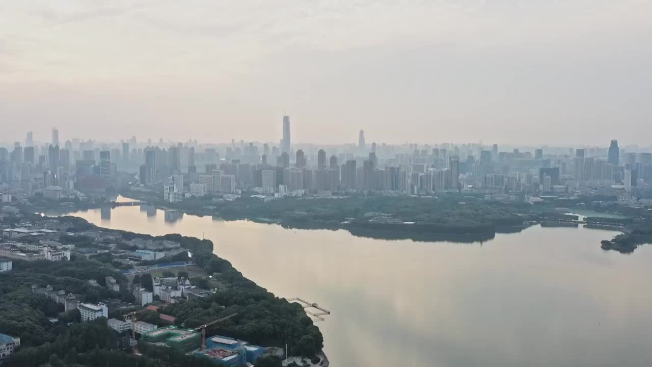 武汉长江市区风景视频素材