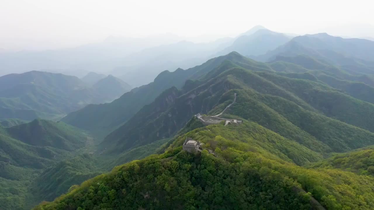 北京延庆：万里长城第一楼九眼楼长城视频素材