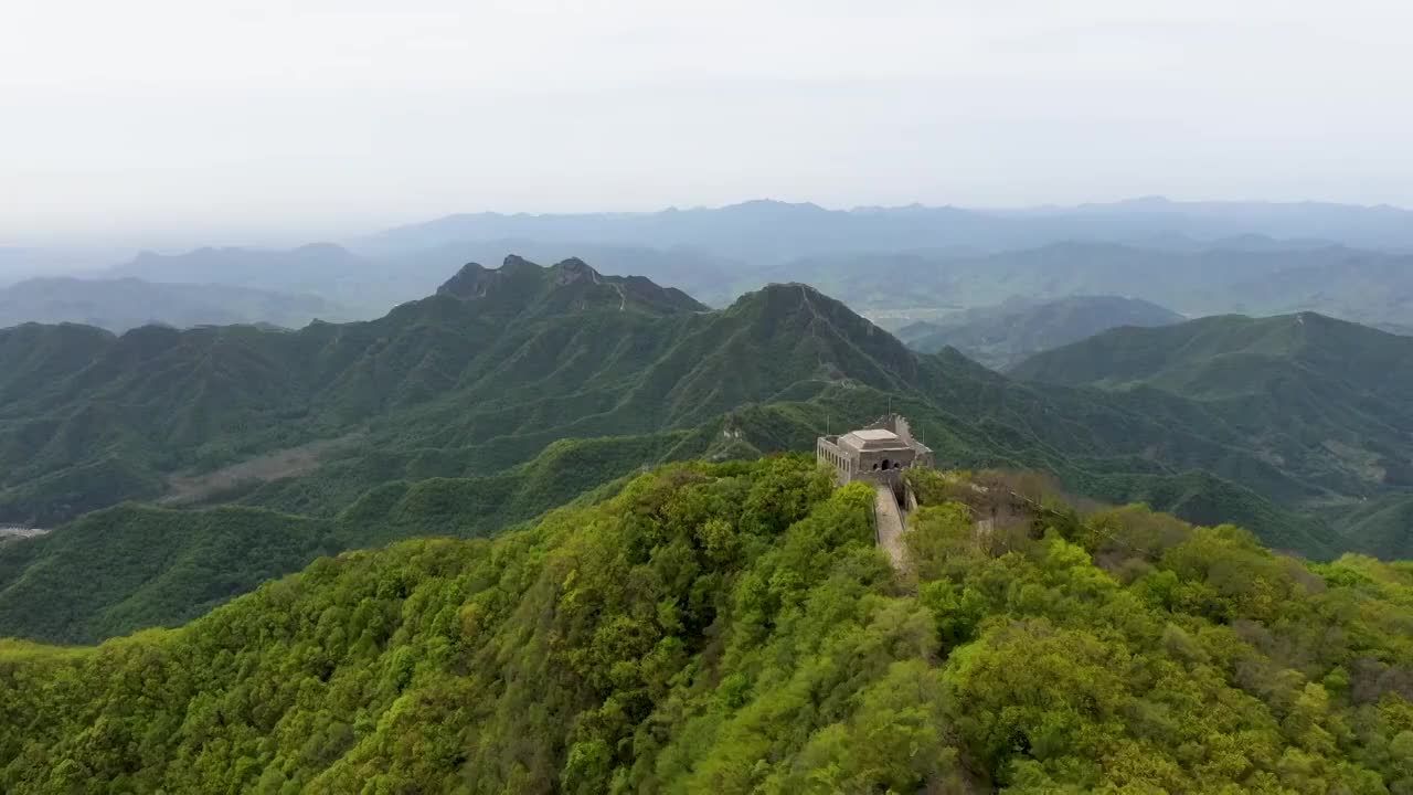 北京延庆：万里长城第一楼九眼楼长城视频素材