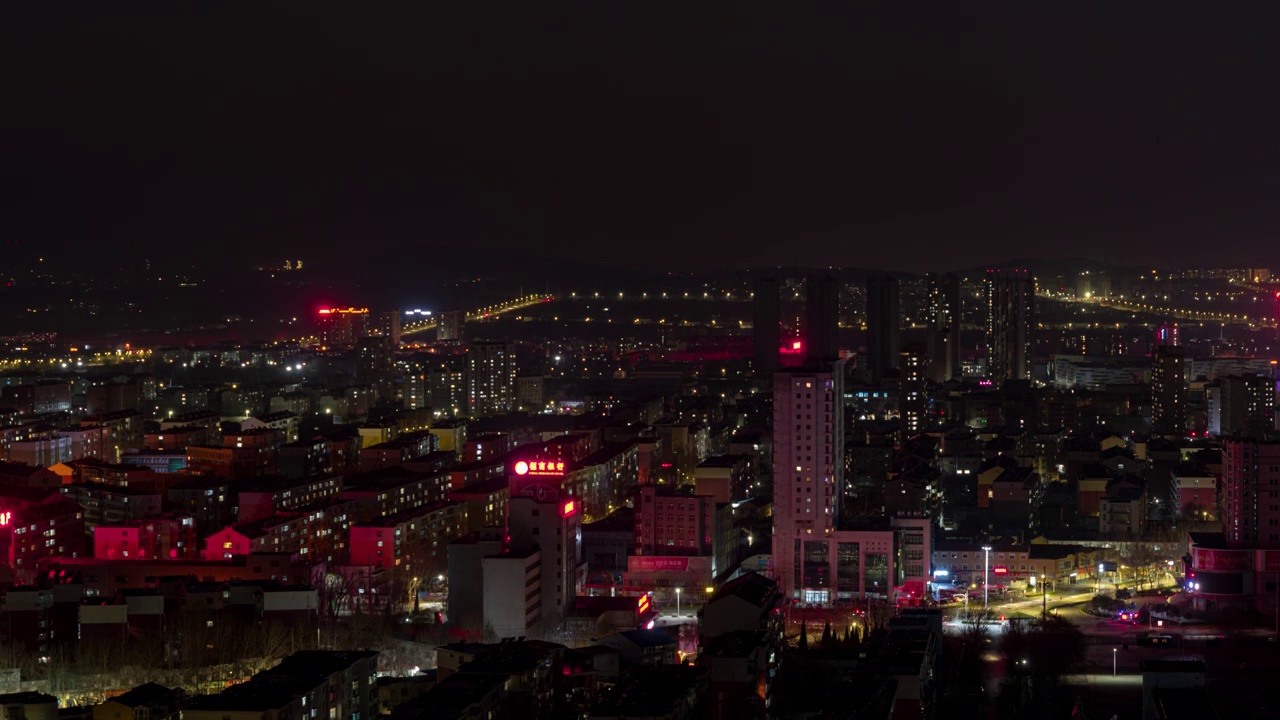 山东淄博淄川晚霞日转夜 8K 422/10bit延时视频视频素材