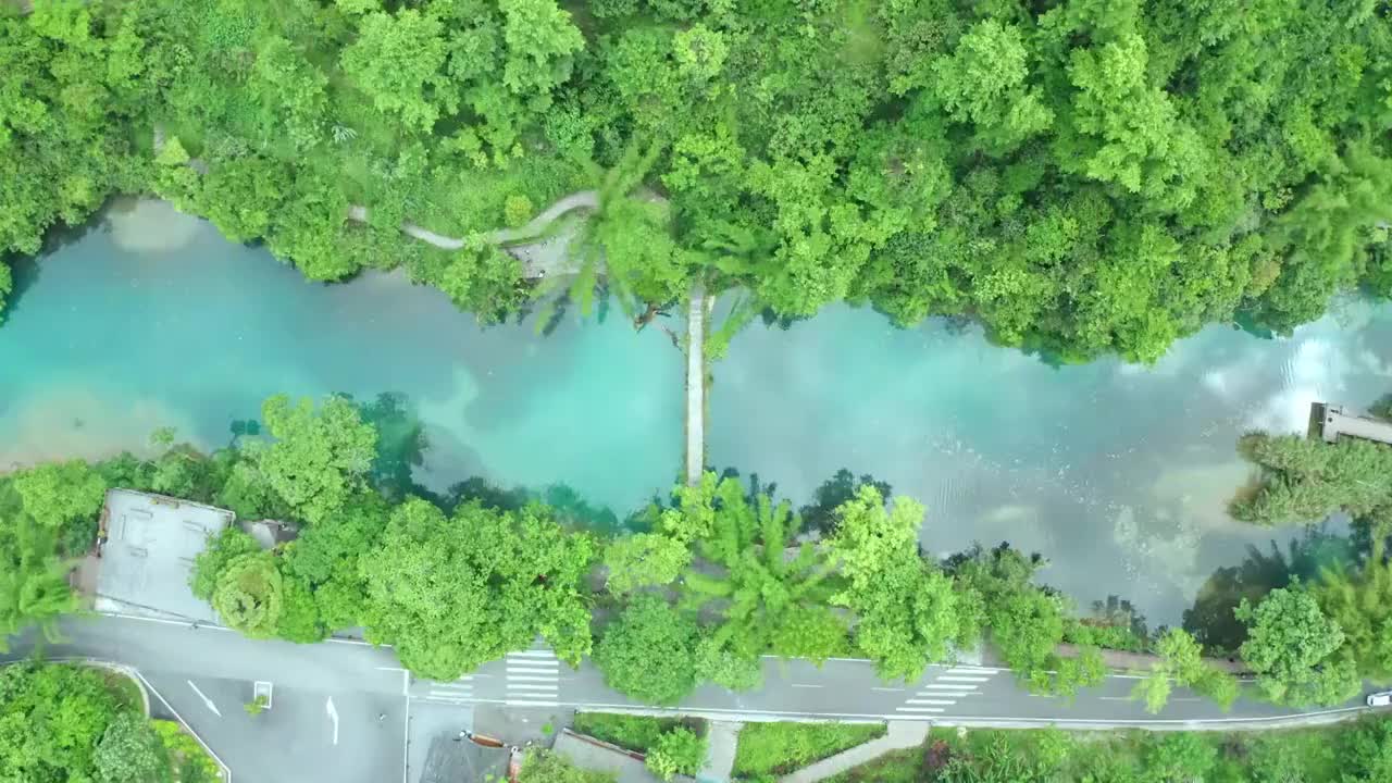 贵州黔南荔波樟江大小七孔景区小七孔桥 4K航拍视频视频素材