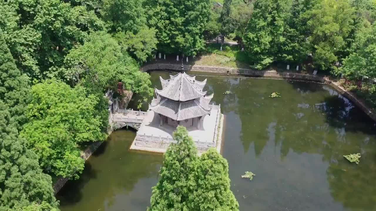 湖北襄阳习家池风景区视频素材