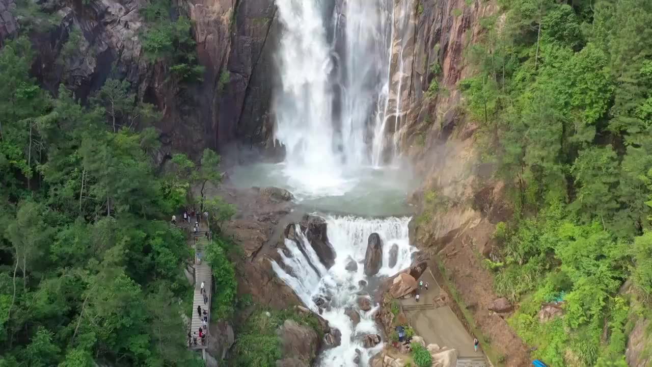 浙江天台山瀑布视频素材