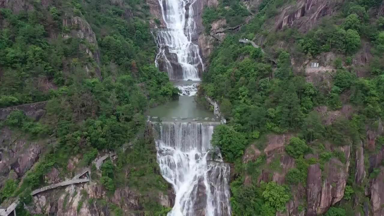 浙江天台山瀑布视频素材