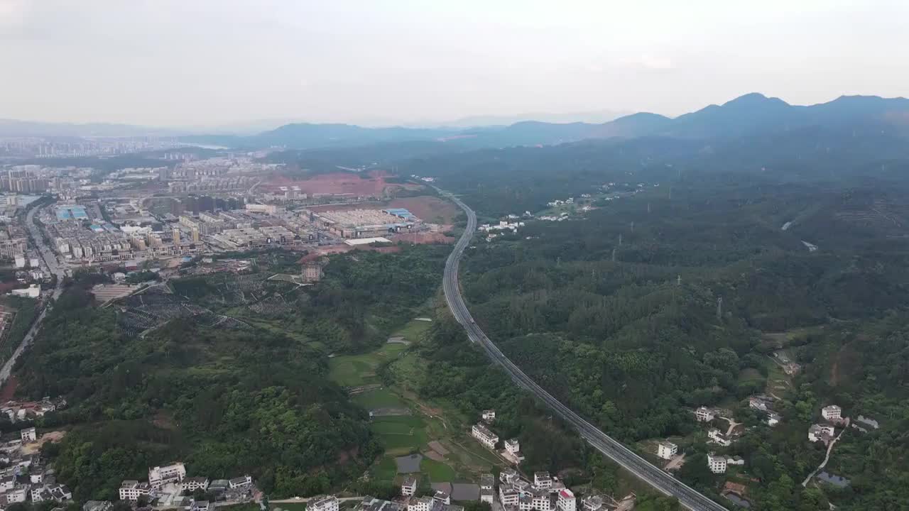 赣州城市日出日落航拍视频下载