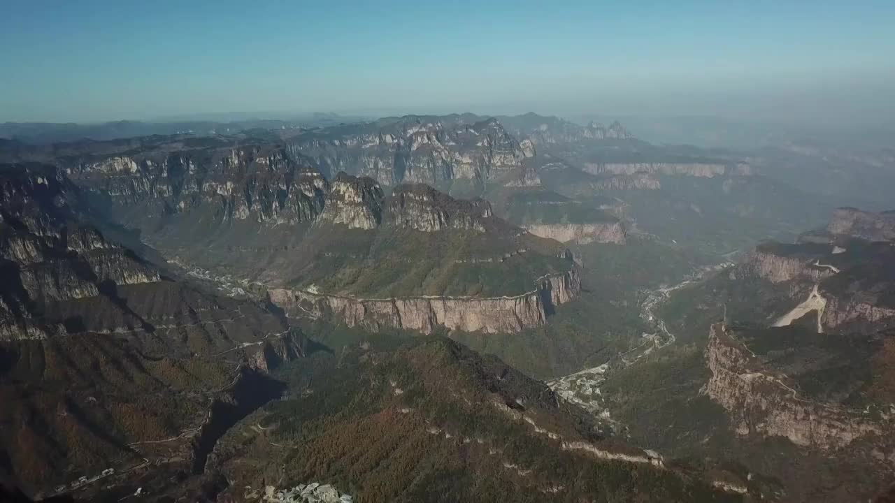 河南新乡太行山峡谷风光视频素材