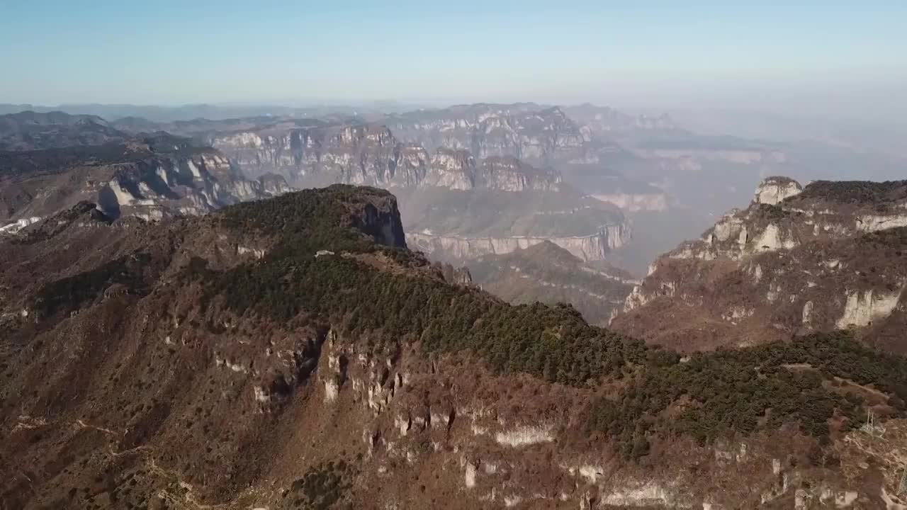 河南新乡太行山峡谷风光视频素材