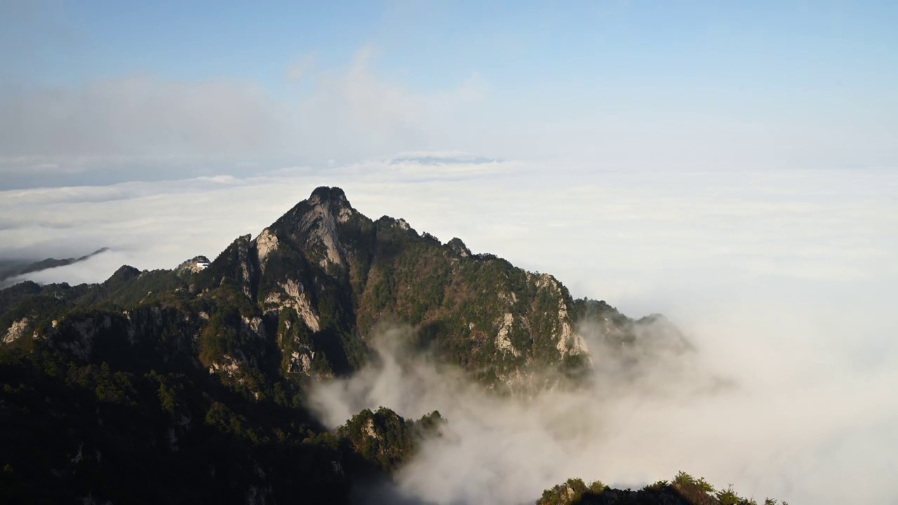 洛阳白云山佛光云海延时视频素材