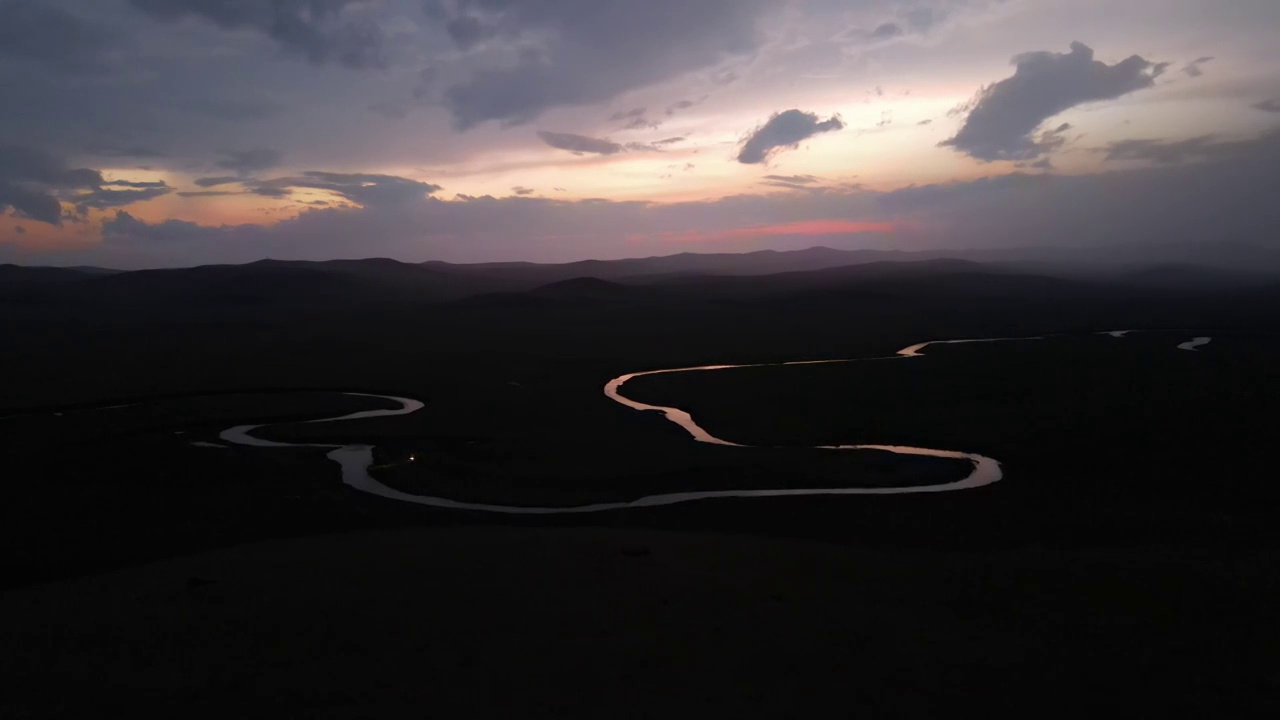 莫日格勒河夕阳视频素材