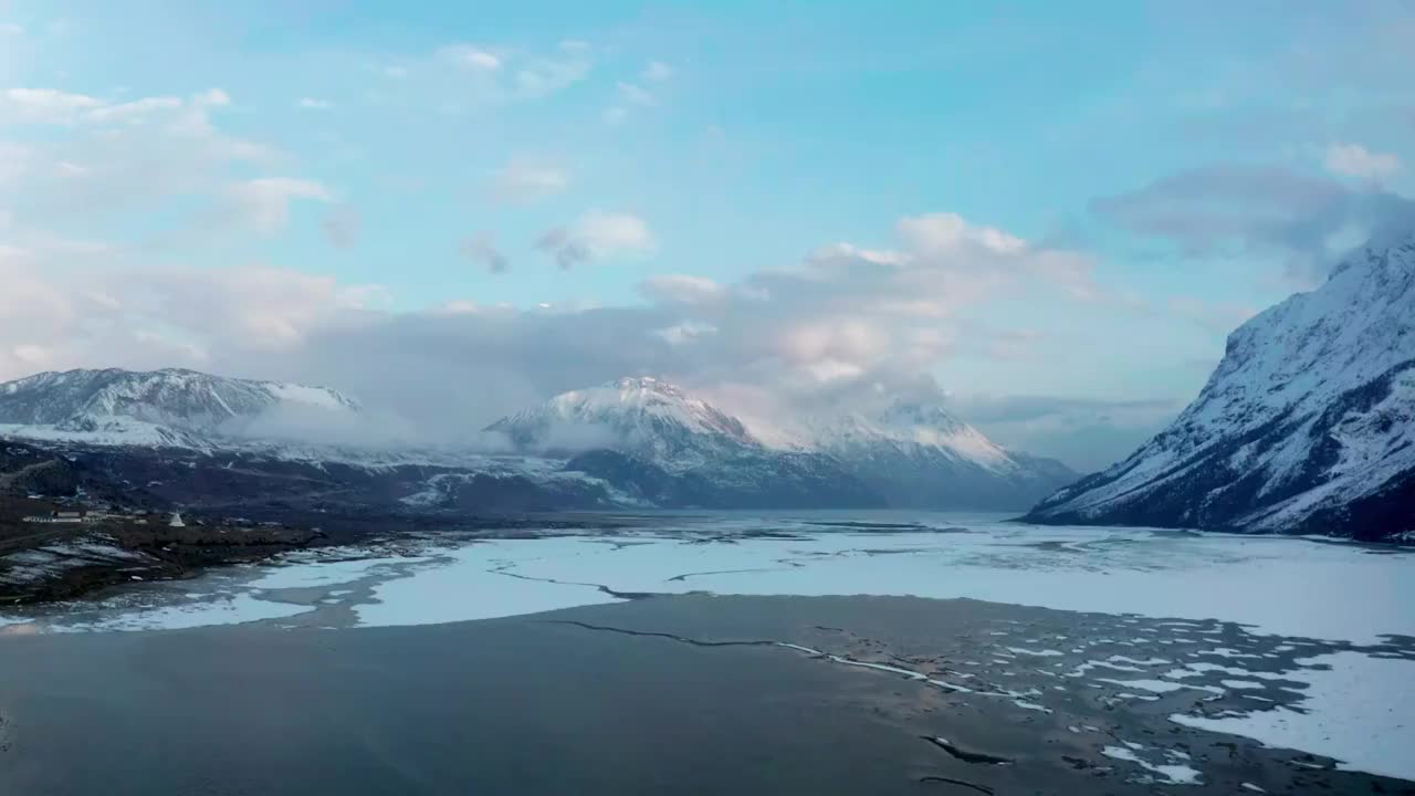 日落然乌湖视频素材