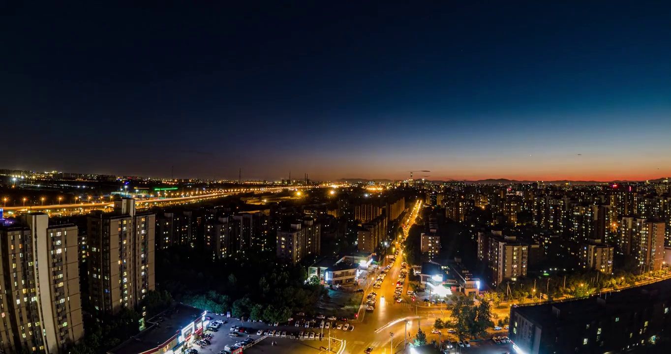 北京夜景全景延时视频素材