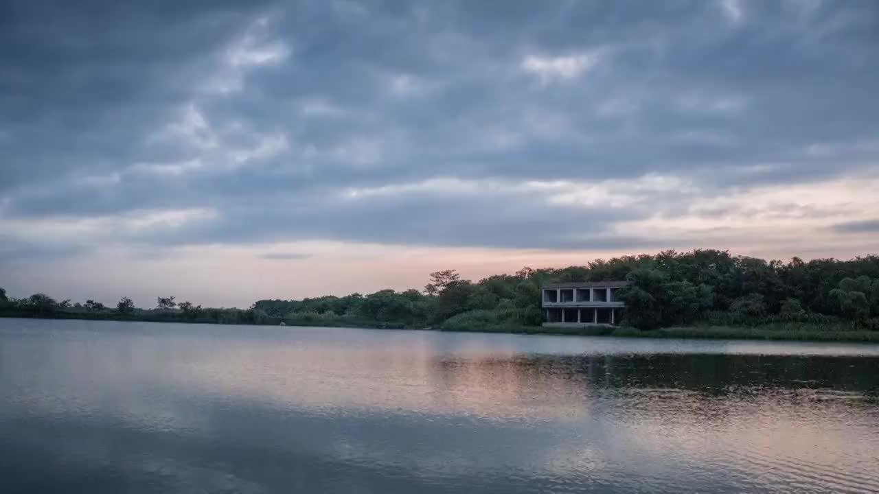 湖边日出视频素材