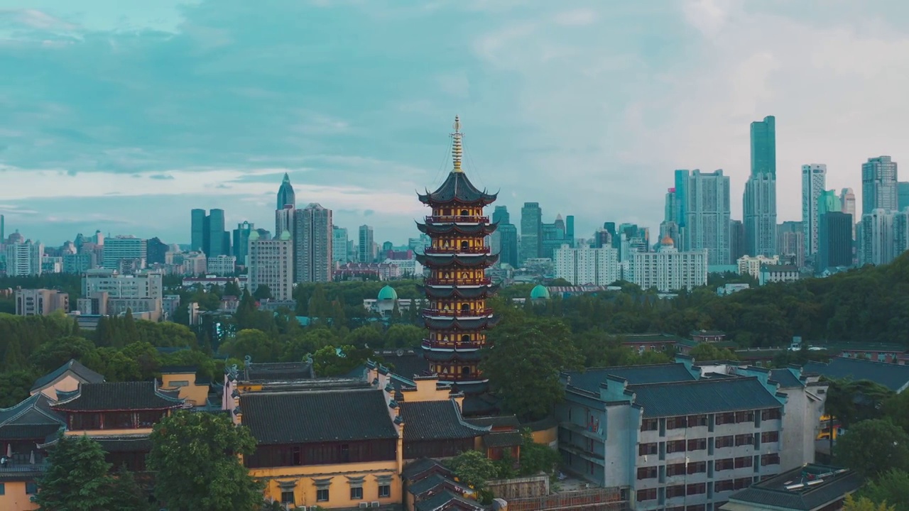 南京,鸡鸣寺,紫金山,玄武湖,地形视频素材