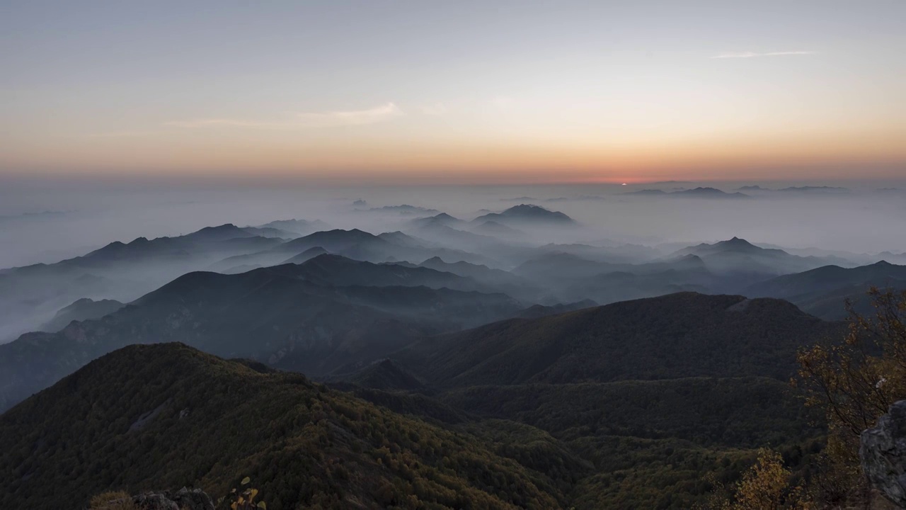 雾灵山风光视频素材