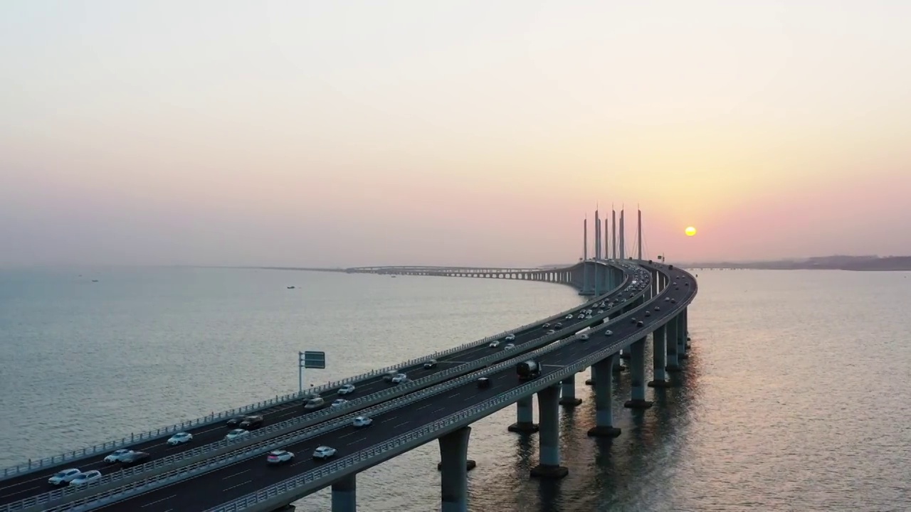 青岛跨海大桥视频素材