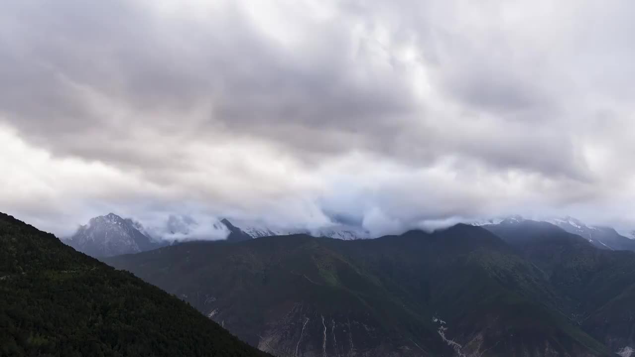 飞来寺梅里雪山日落视频素材