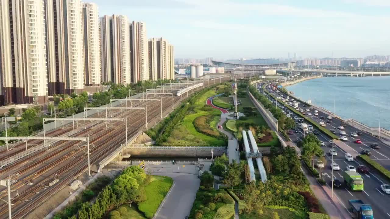 青岛海湾大道视频素材