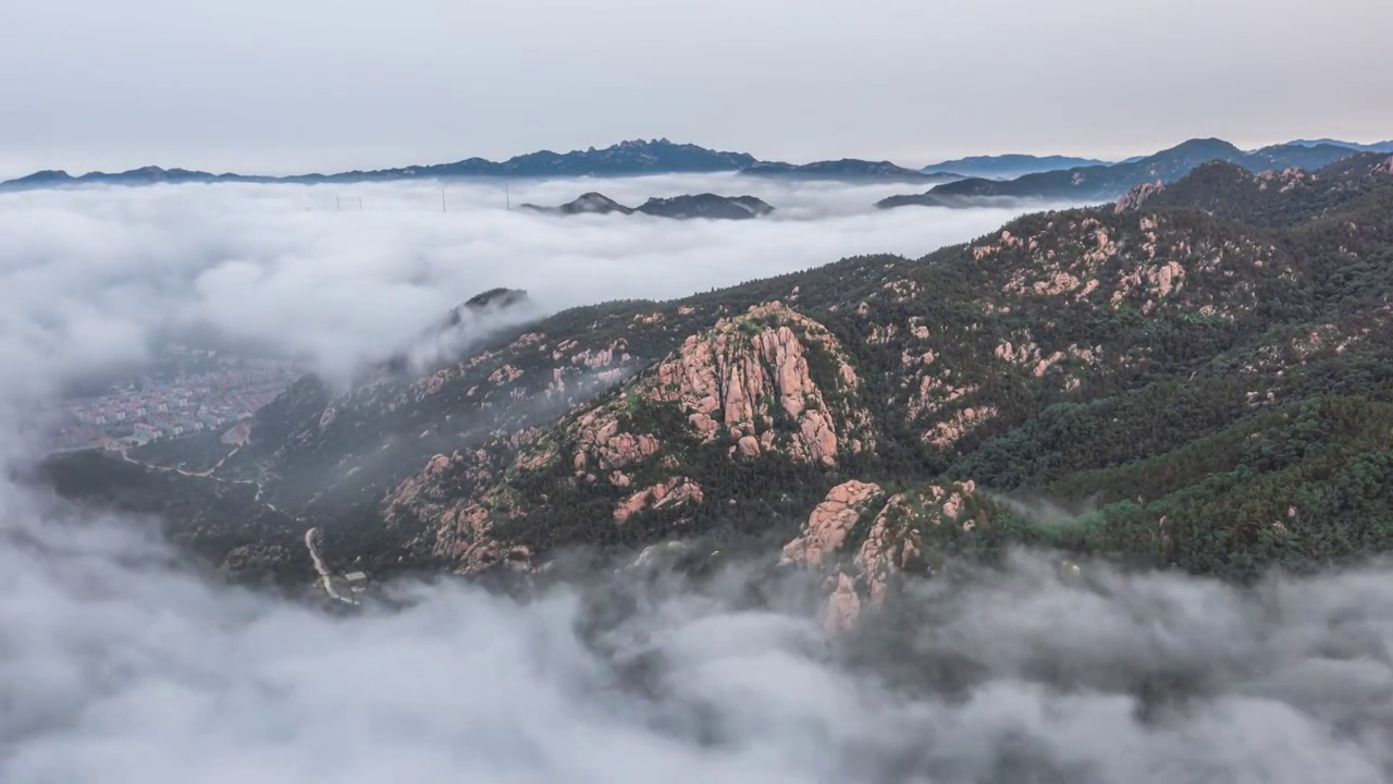 崂山云海视频素材