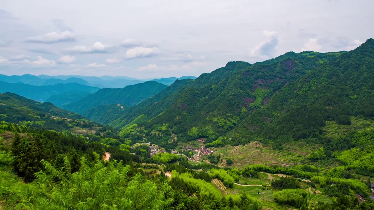 丽水景宁吴布村畲寨延时视频素材