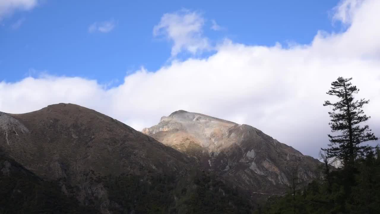 雪山延时摄影视频素材