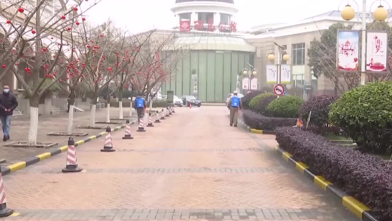 武汉社区志愿者和菜市场镜头视频素材