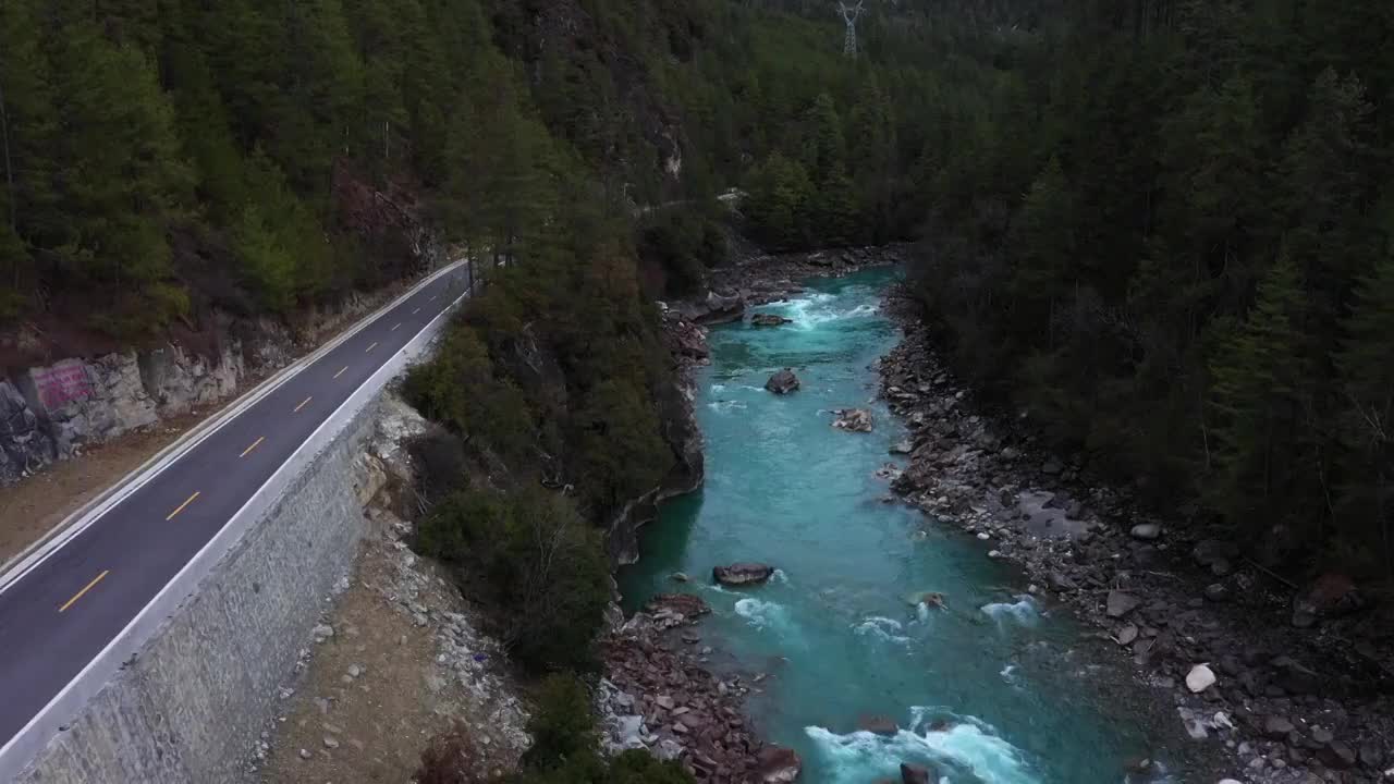 中国最美景观大道川藏南线风光视频素材