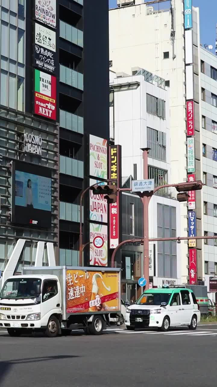 日本名古屋街道街景视频素材