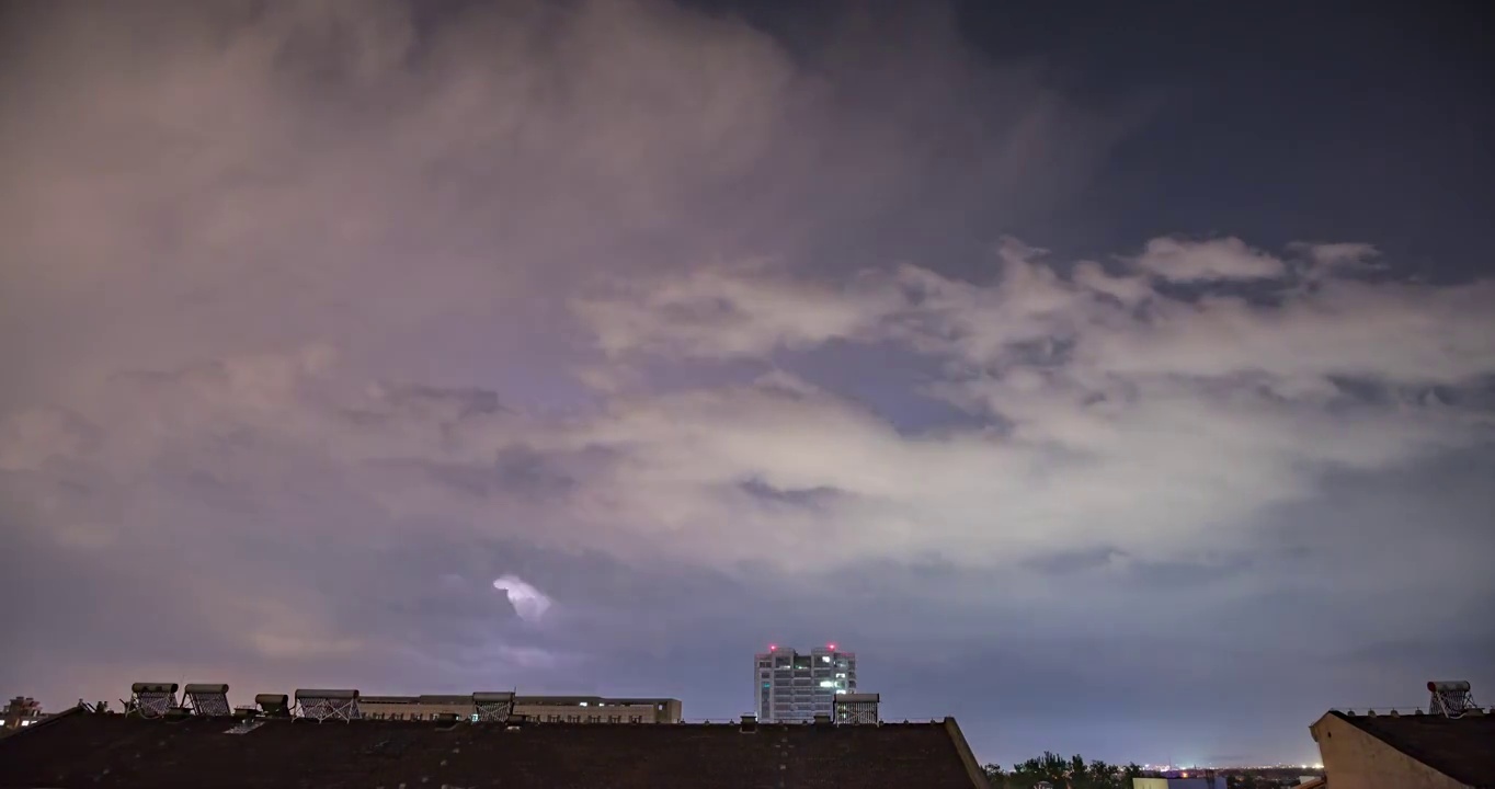 雷暴闪电从发生到星空出现全过程延时视频视频素材