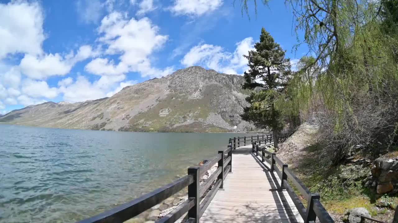 康定市木格措风景区湖面视频素材