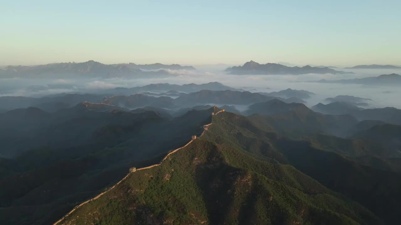 长城大场景航拍视频素材