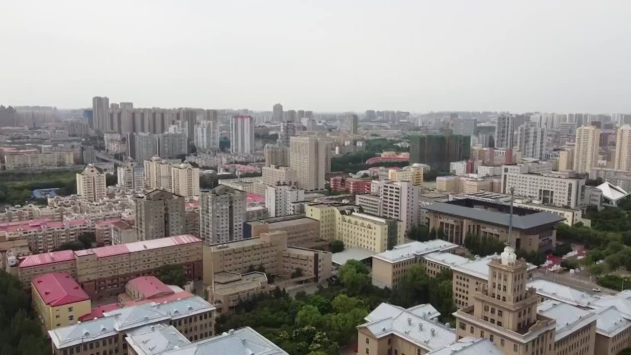 哈尔滨 地标 航拍素材 黑龙江 哈尔滨市 城市 商业 风光片视频素材