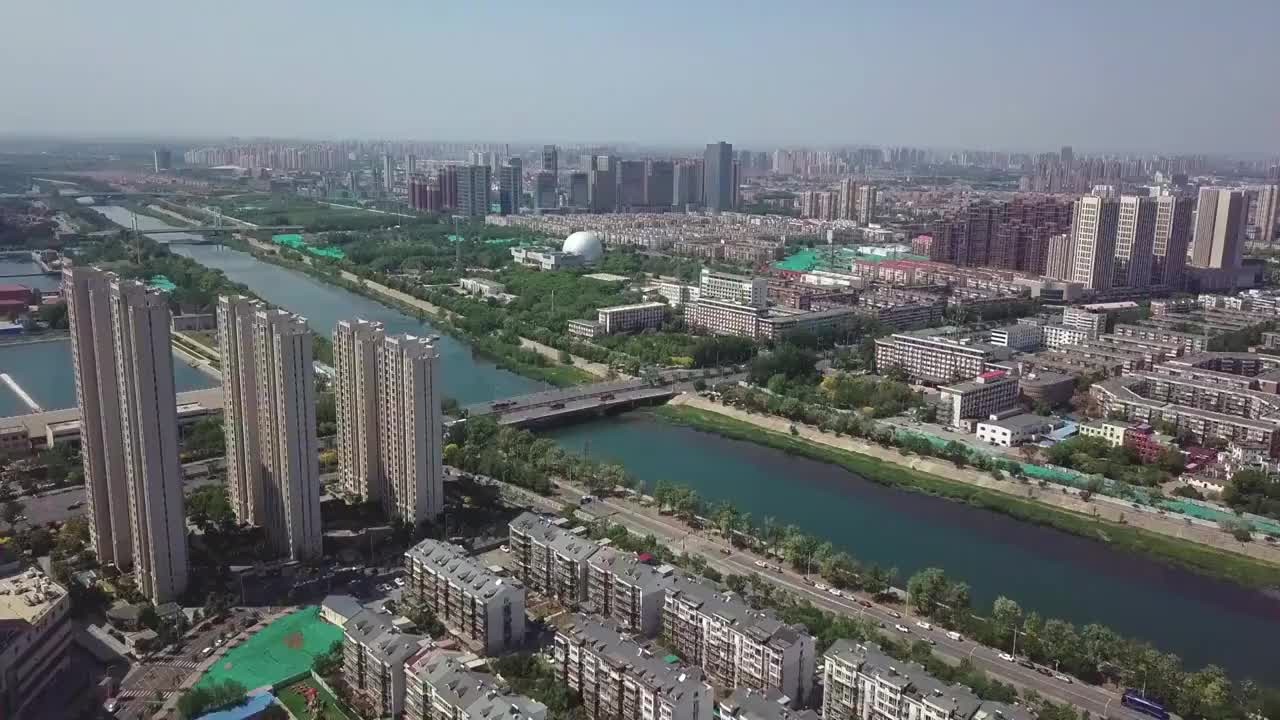 天津 地标 航拍素材 天津市 城市 商业 风光片 4k 航拍视频素材