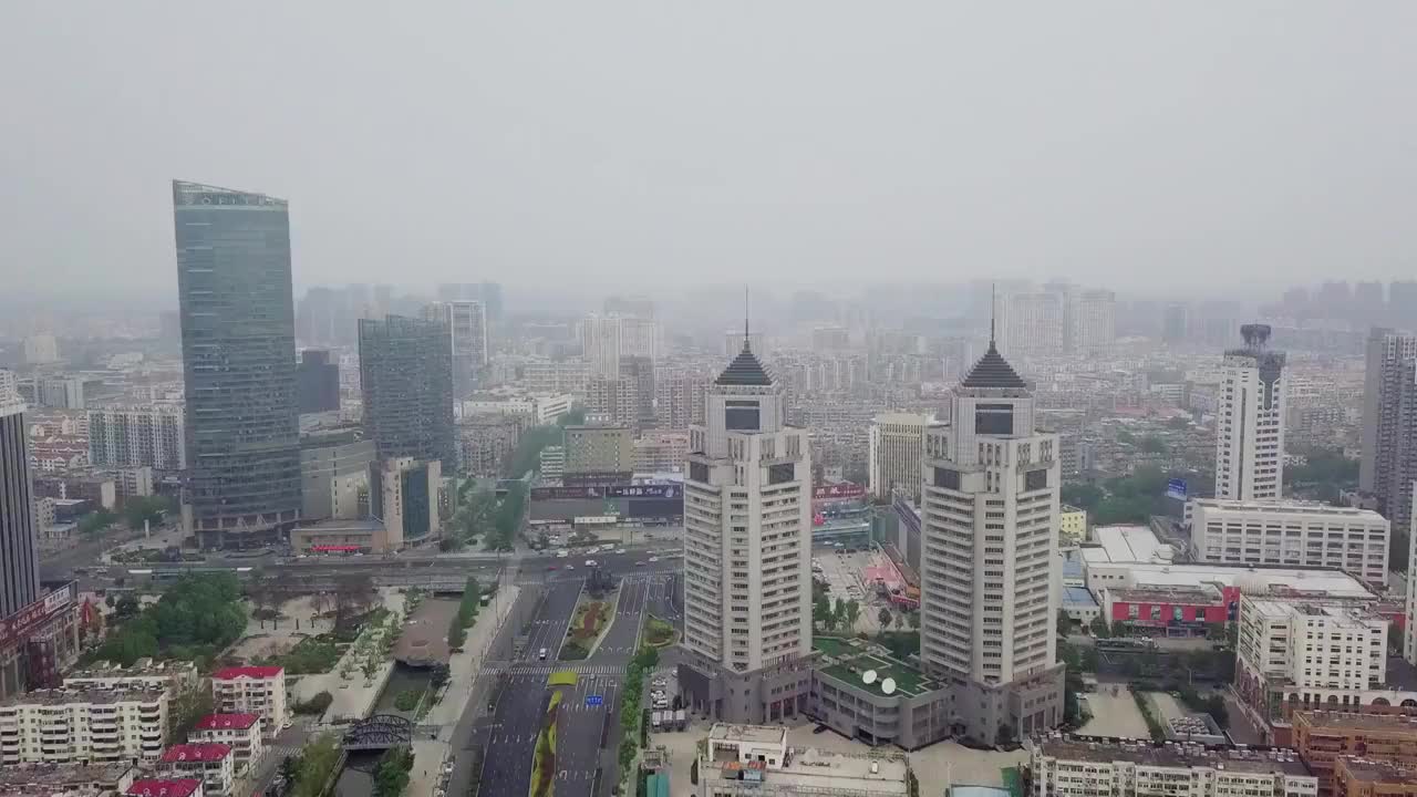 连云港 地标 航拍素材 江苏 连云港市 城市 商业 风光片视频素材