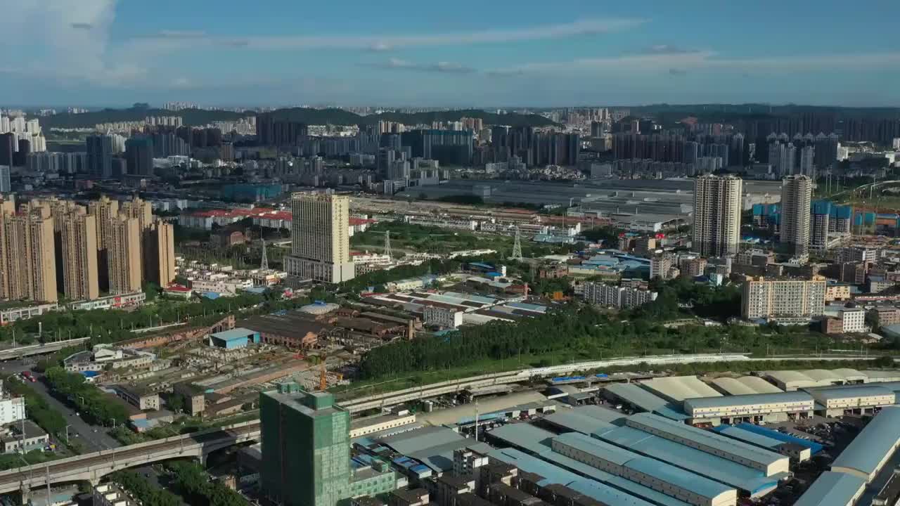 广西壮族自治区南宁市永和大桥蓝天城市航拍风光视频素材